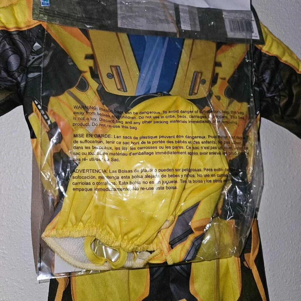 NWT Bumblebee Transformers Halloween Costume Yellow Toddler 2T Mask Jumpsuit